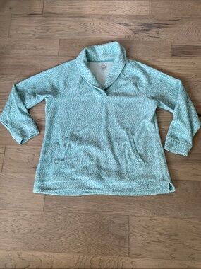 L.L. Bean Women's Heritage Marled Fleece, Shawl Collar Size Large